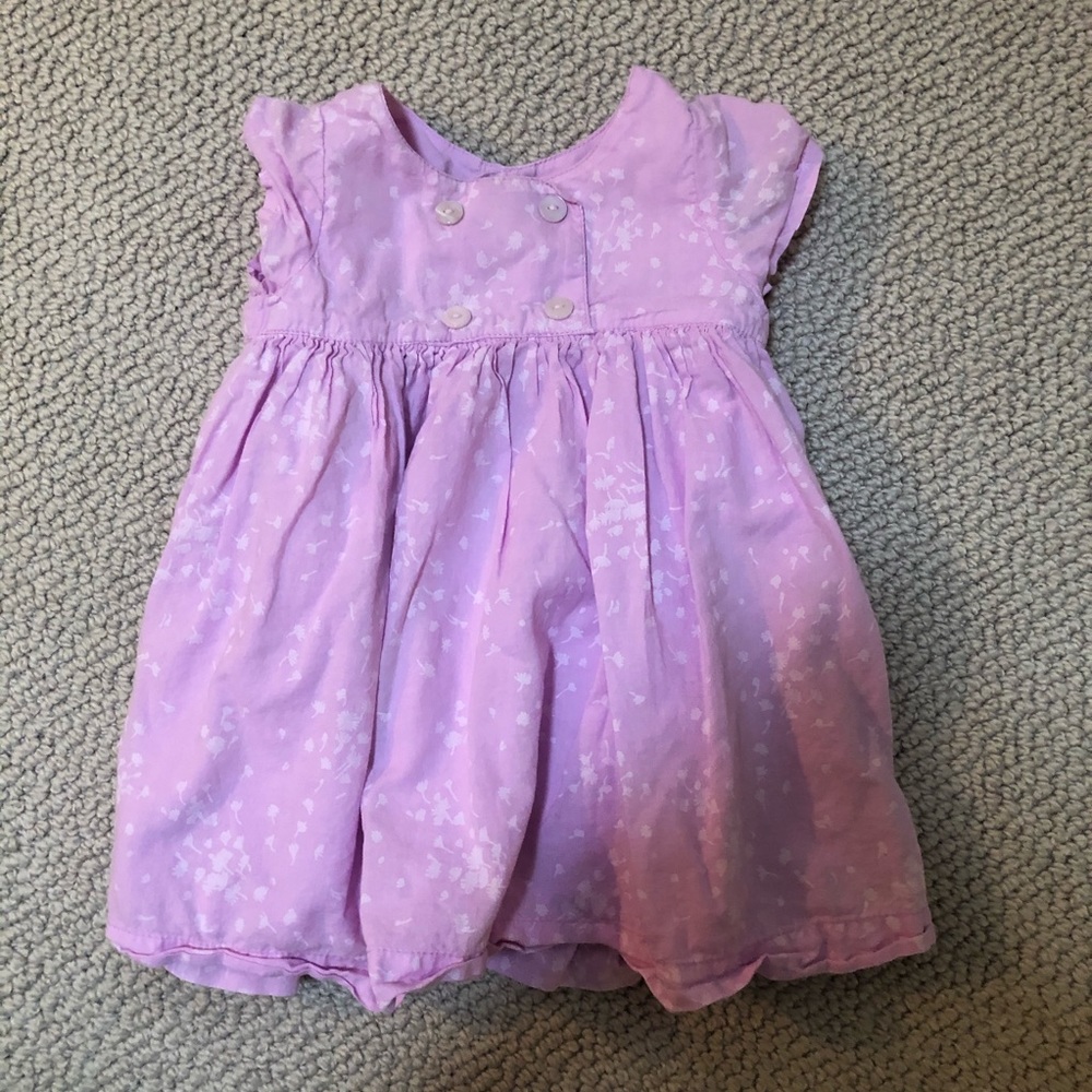 Zara pink floral dress. 12-18months. Button back
